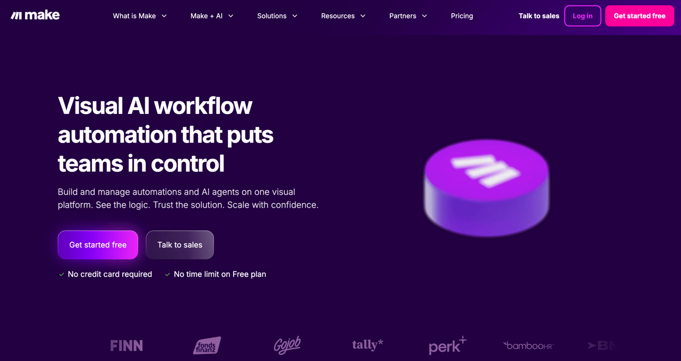 Homepage of Make