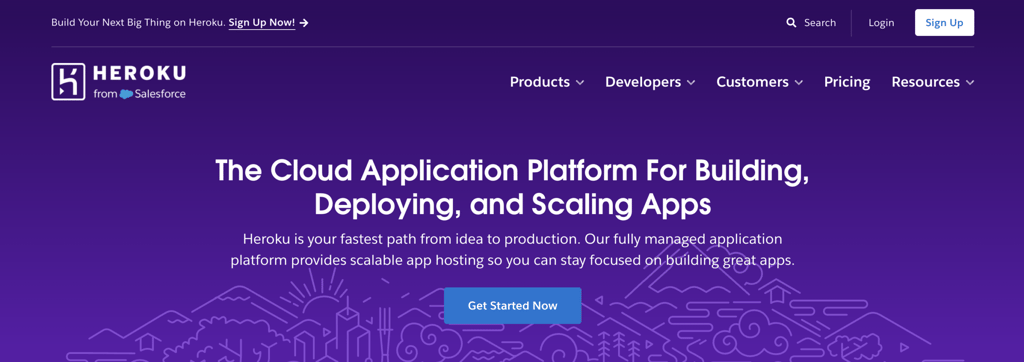 heroku-homepage Homepage of Heroku, a mature platform-as-a-service for Codex-generated apps built with Node.js, Python, Ruby, Java, Go, PHP, and other common runtimes.