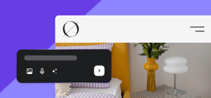 An illustration for the Pillar 6: The Engineer featuring UI elements like image, microfon and AI icons, a menu icon, and a backdrop with a lamp and a vase, with violet background