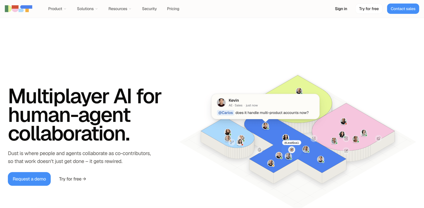 Dust home page