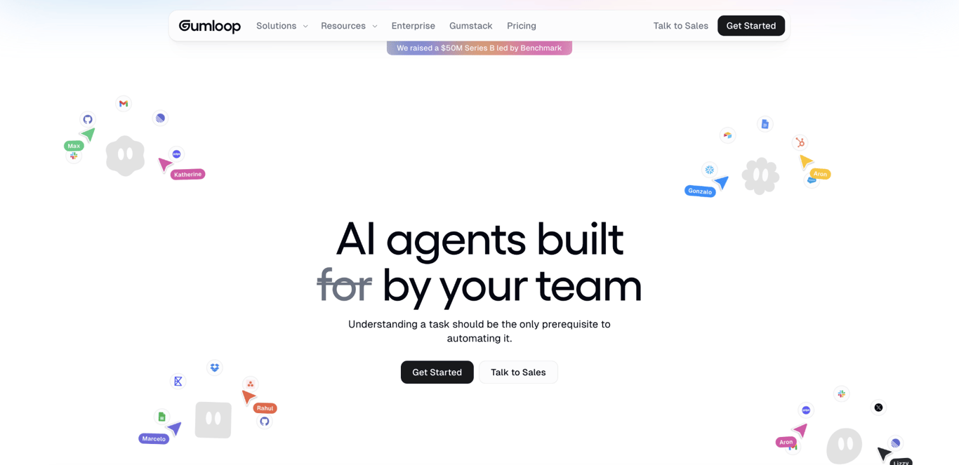 Gumloop home page
