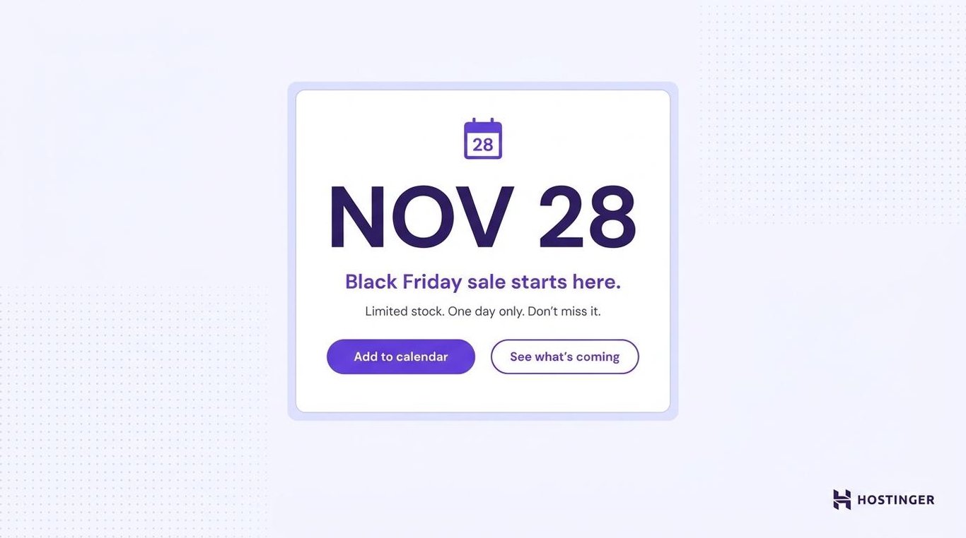 Black Friday save-the-date teaser