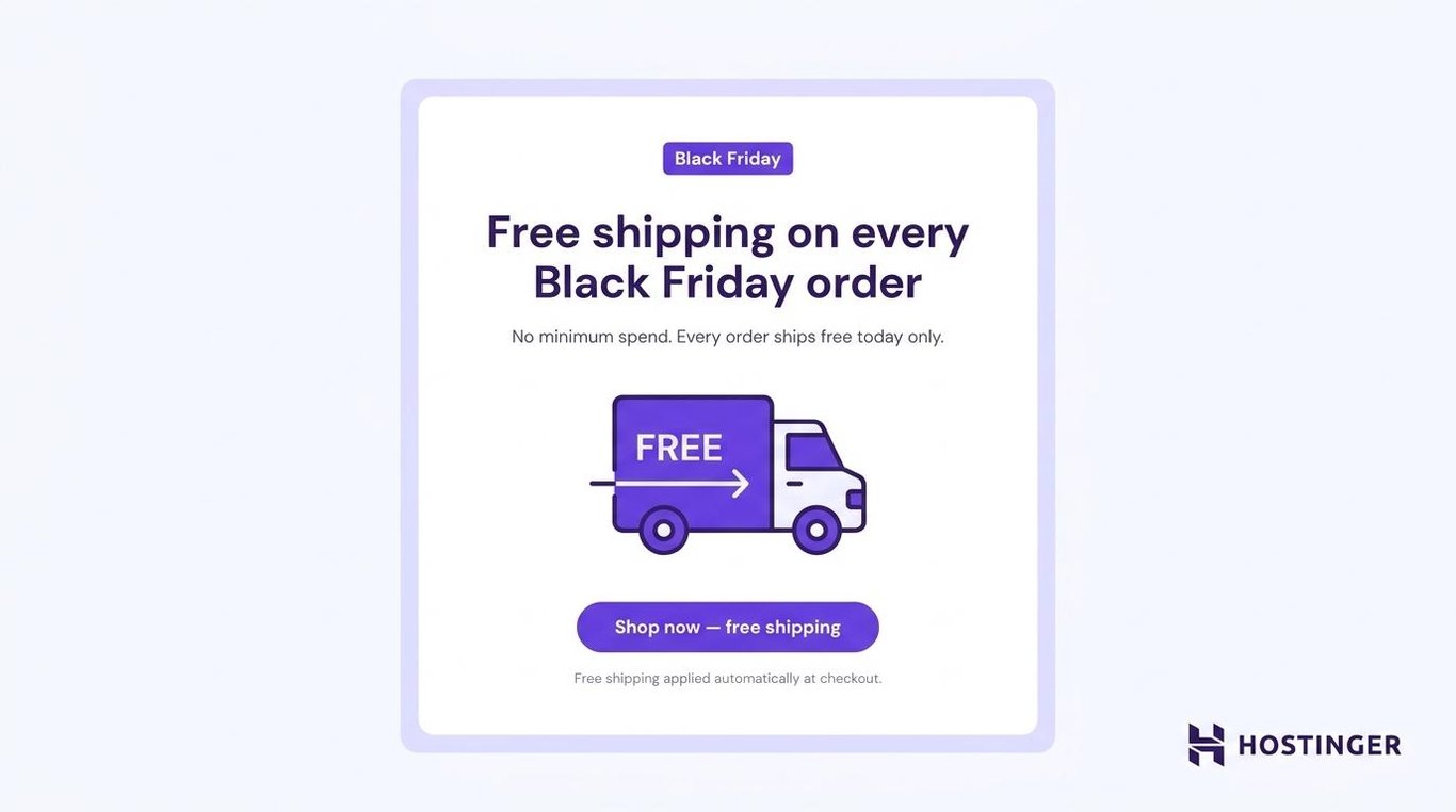 Black Friday free-shipping email