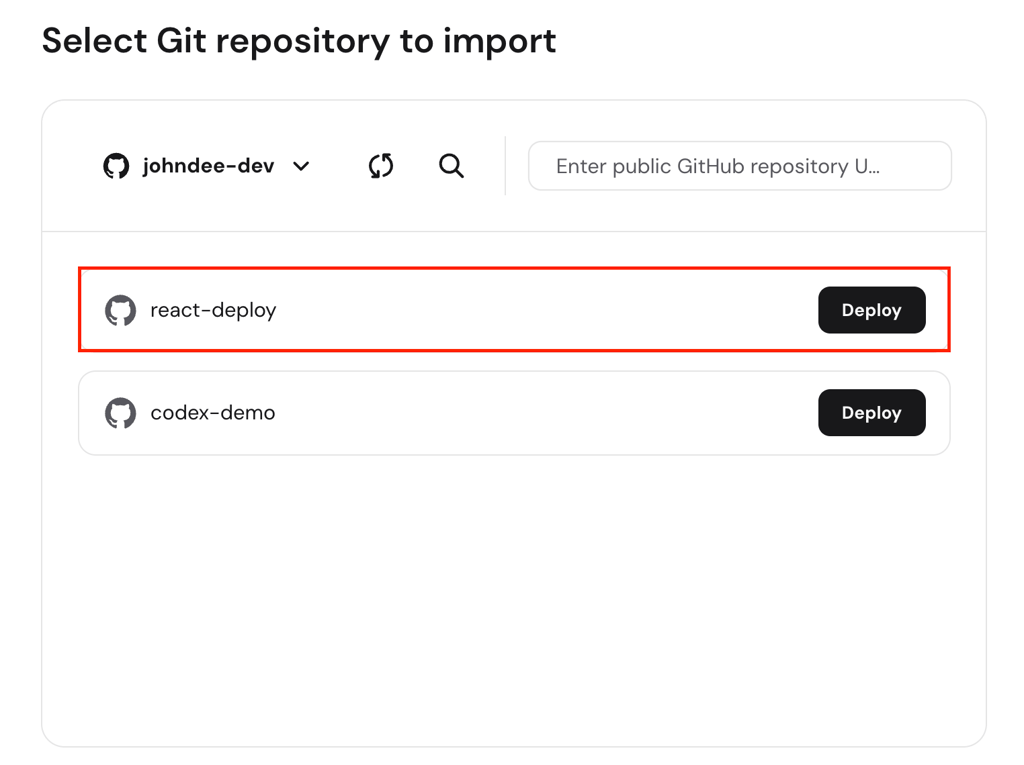 "hpanel-select-git-repository-react-deploy-highlighted" "Select