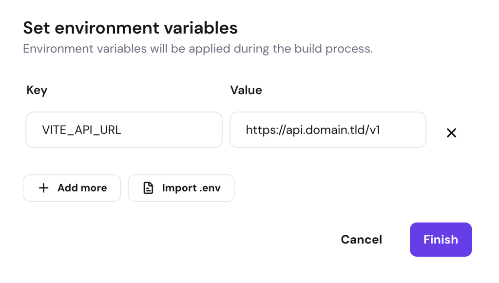 "hpanel-set-environment-variables-vite-api-url" "Set