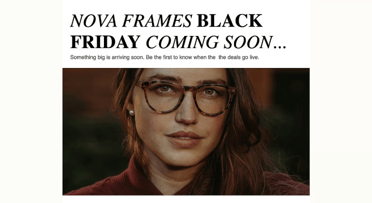 Black Friday curiousity-gap email teaser