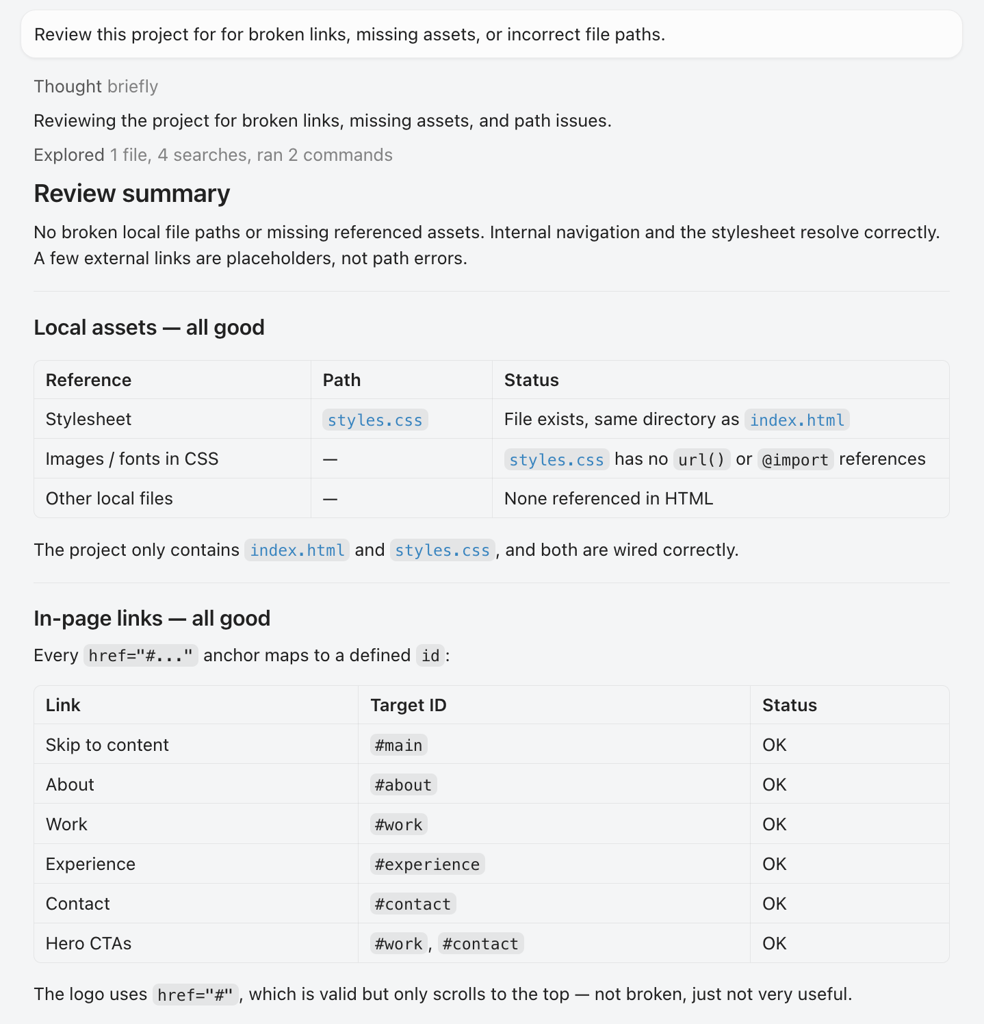 "cursor-chat-project-review-broken-links-assets-file-paths" "Cursor