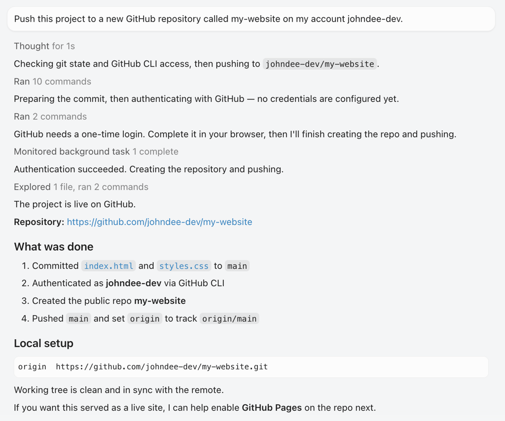 "cursor-chat-push-project-to-github-repository-confirmation" "Cursor