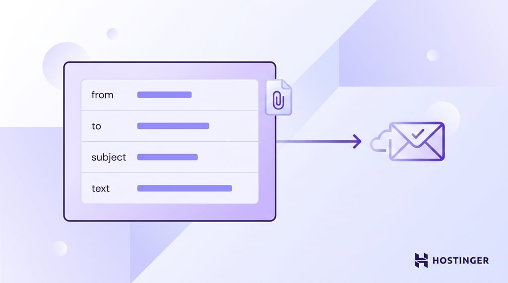 A structured JSON payload with labeled fields is assembled by an application and sent to an email service for validation and processing.