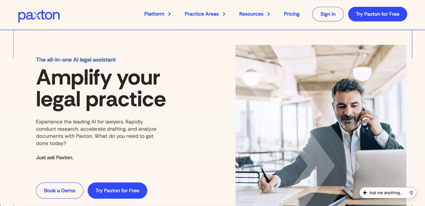 Paxton AI home page