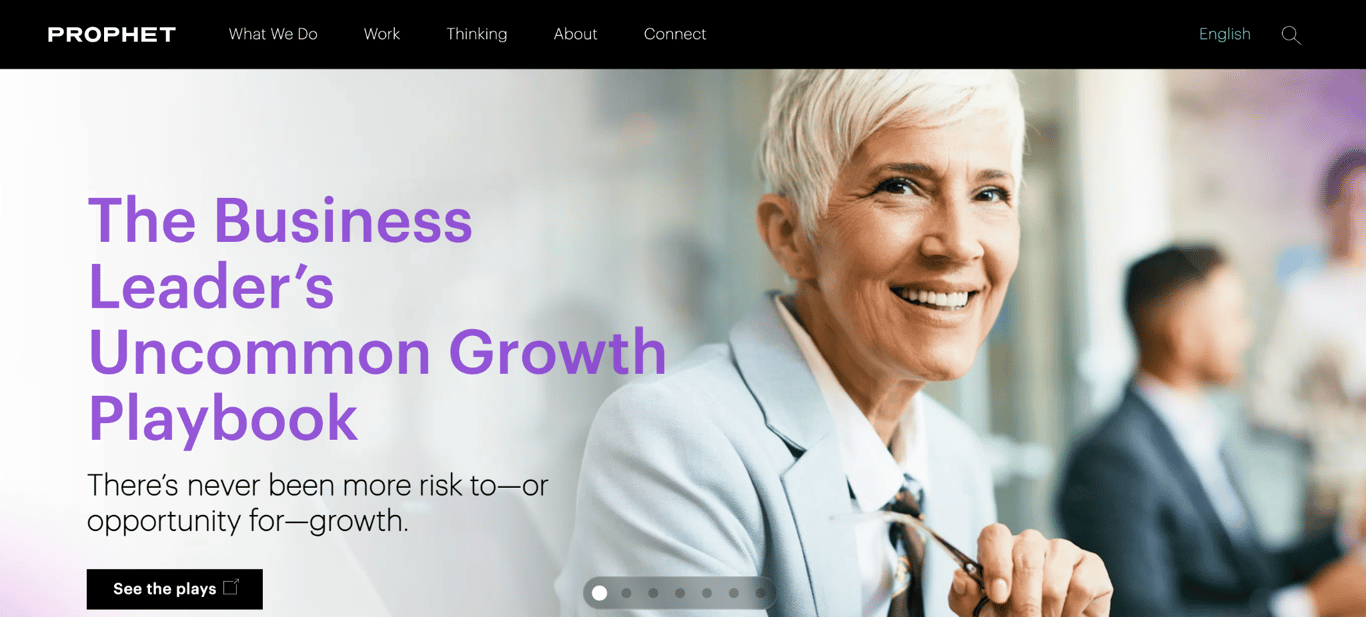 Prophet's homepage with the headline