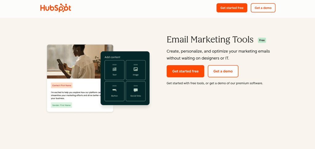 HubSpot homepage