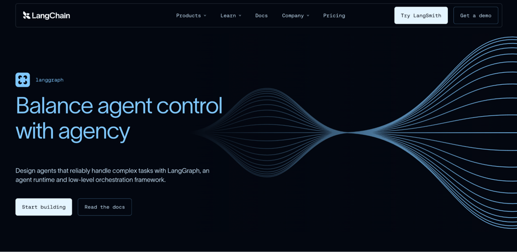 LangGraph homepage