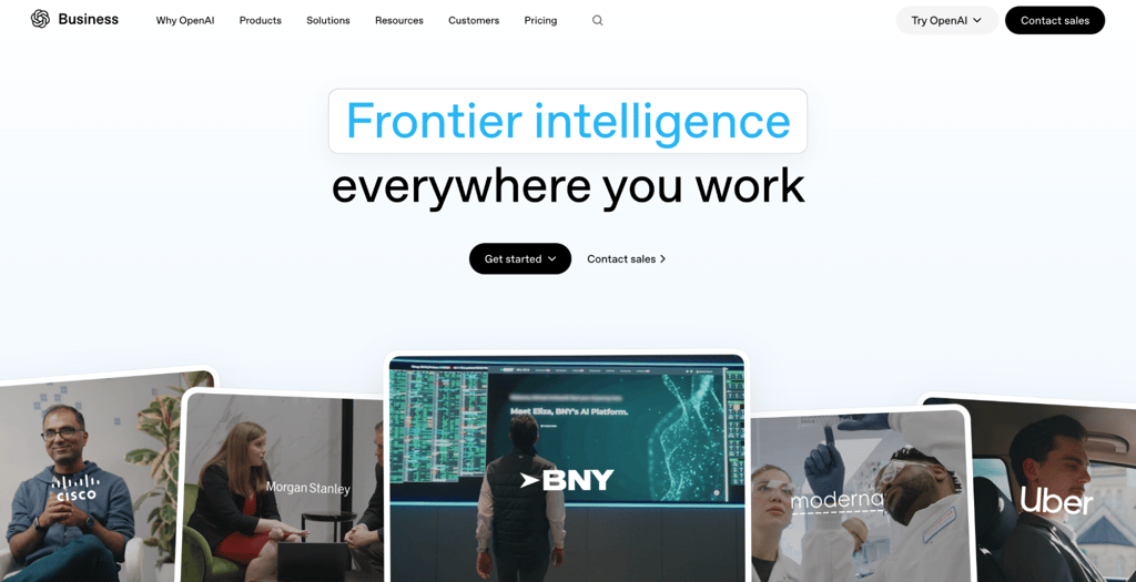 OpenAI homepage