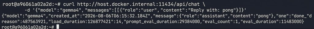 terminal-openclaw-curl-pong A JSON response containing "pong" using curl