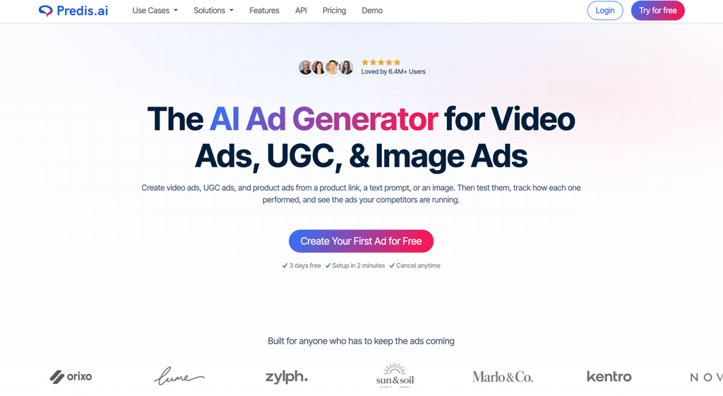 Predis.ai homepage