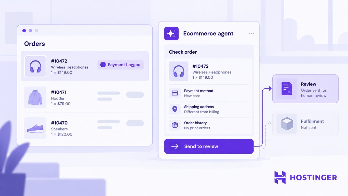 Ecommerce agent order details example visual