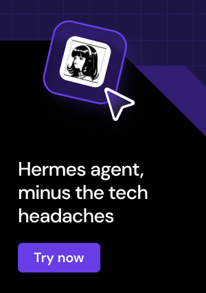 Hostinger Hermes agent sales banners