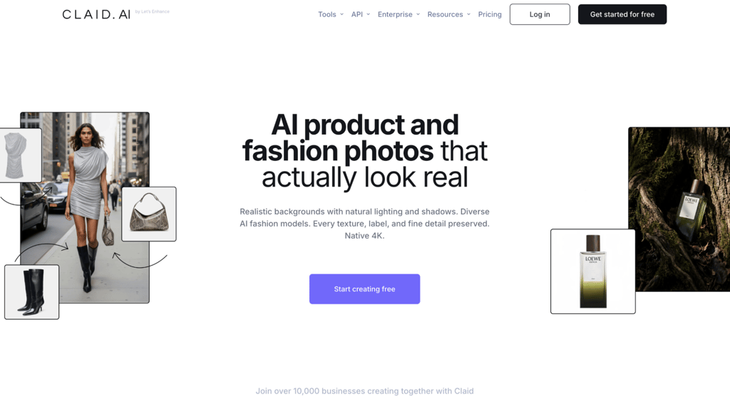 Claid homepage