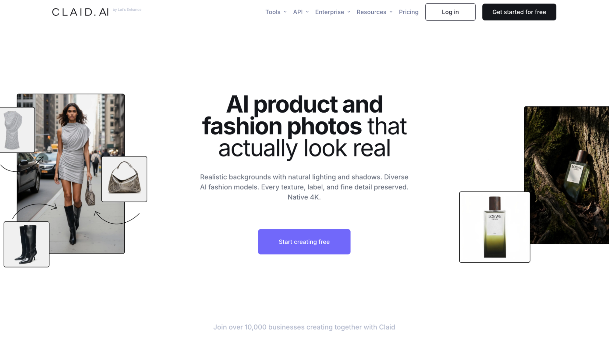 Claid homepage