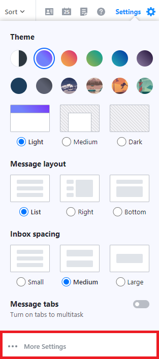 op&ccedil;&otilde;es do yahoo mail