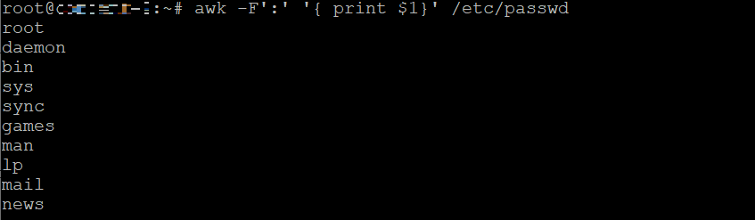 listando usuários linux no terminal