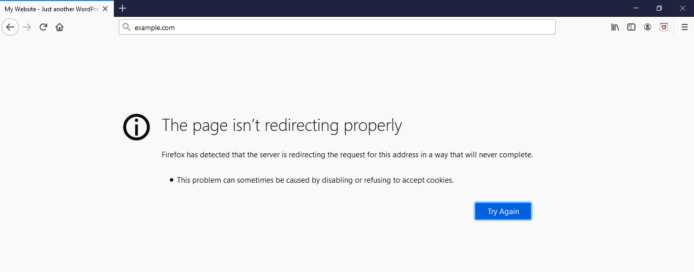p&aacute;gina de erro do firefox