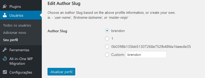 alterar slug da pagina de autores no wordpress 