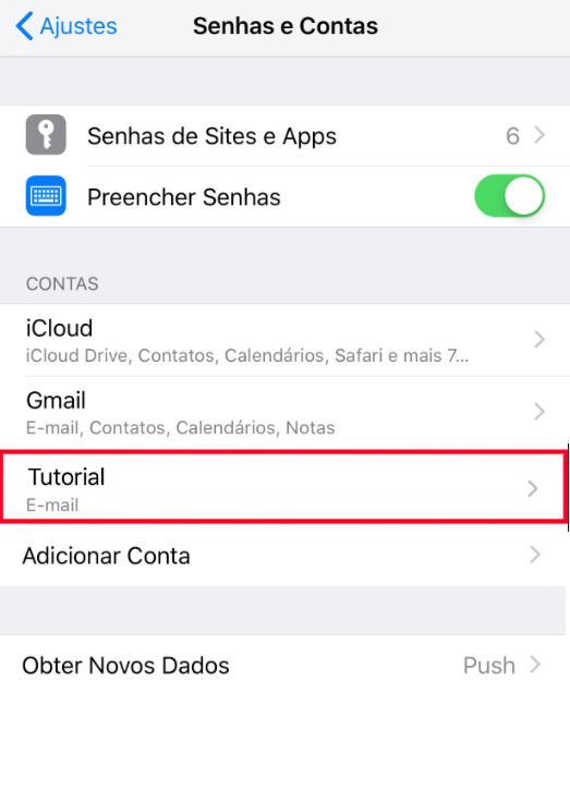 novo email iphone