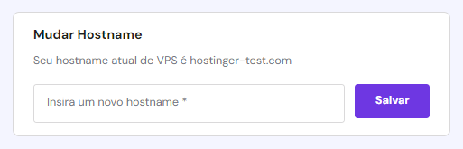 mudar hostname de vps no hpanel