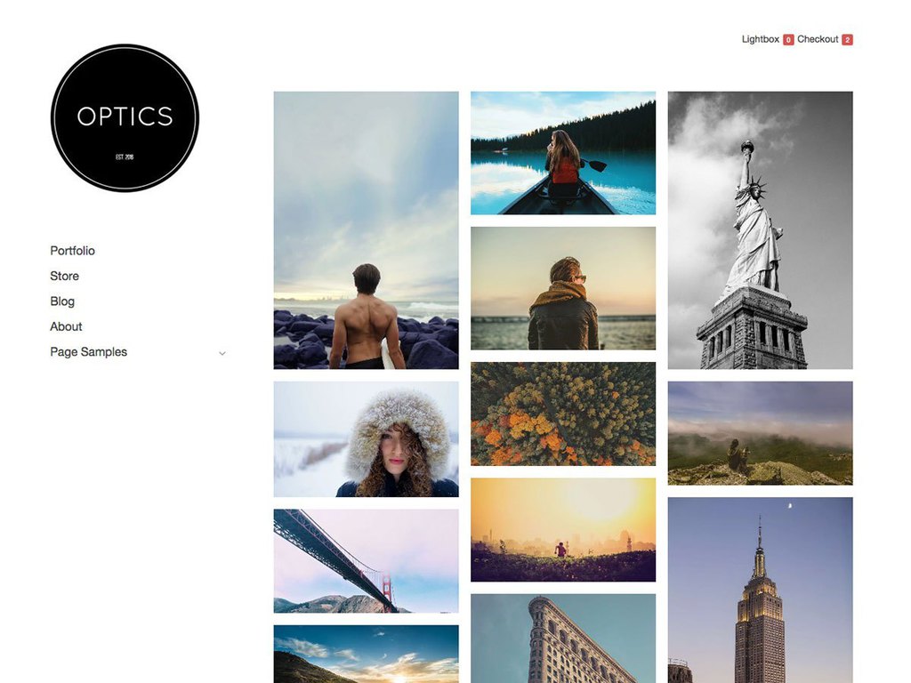 tema de portfolio optics