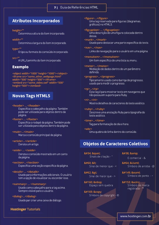 html5 tags para usar no seu site