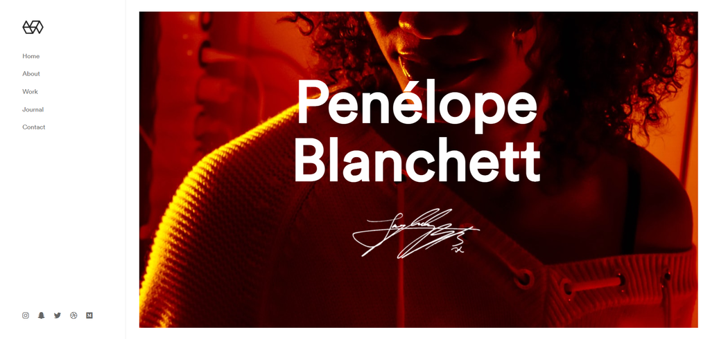 demonstração do tema de portfolio wordpress webify