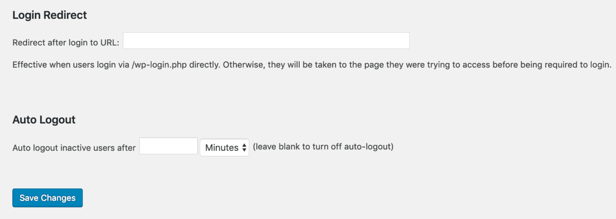 redirecionar página de login no plugin all-in-one intranet