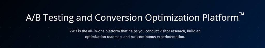 Texto publicitário da plataforma Visual Website Optimizer