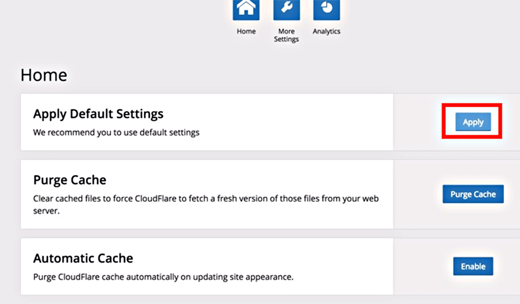 aplicando configurações no cloudflare