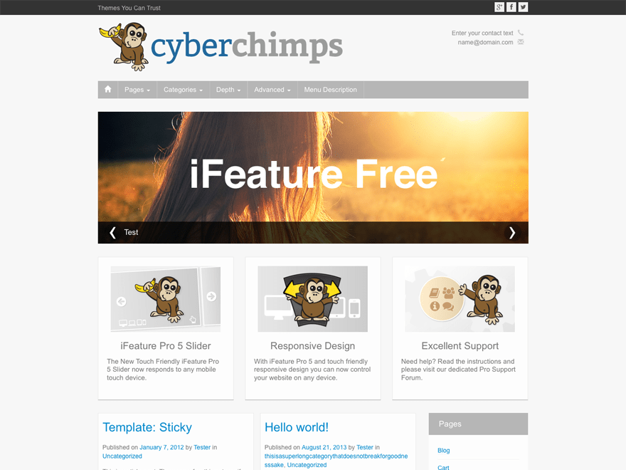 tema ifeature para wordpress