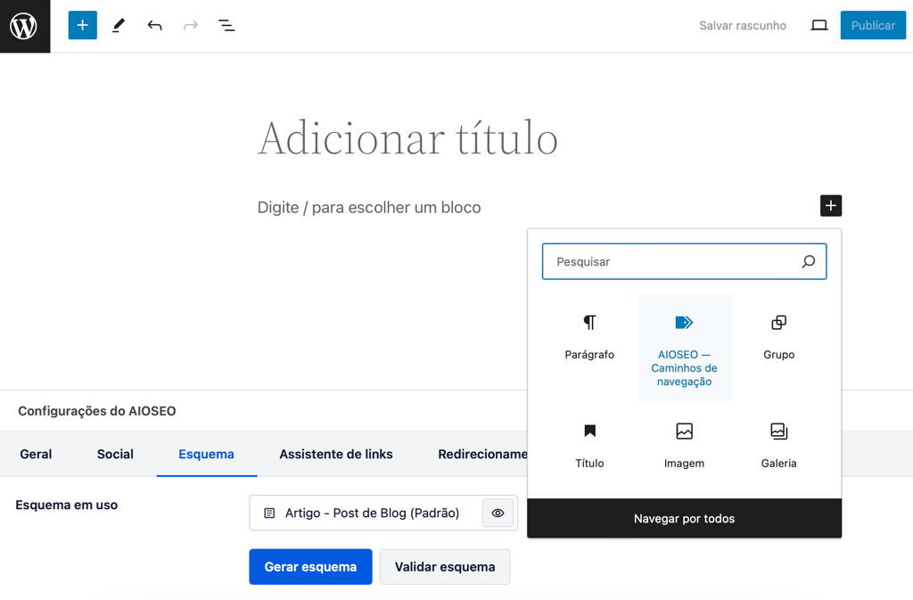 adicionando caminhos de navegação (breadcrumbs) a post no wordpress com o aioseo
