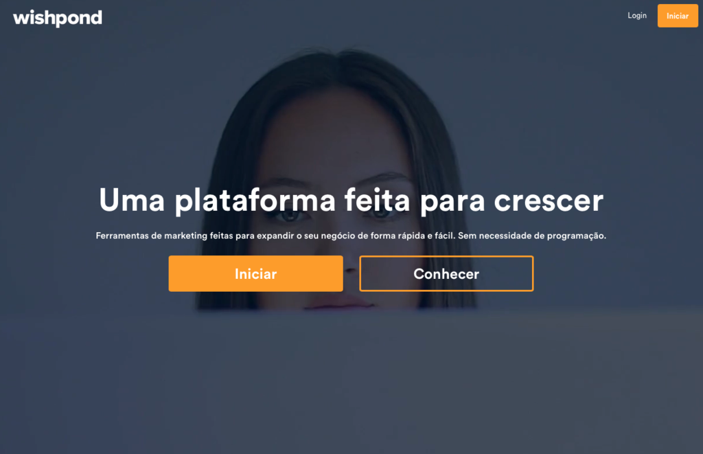 plataforma de landing pages e sorteios wishpond