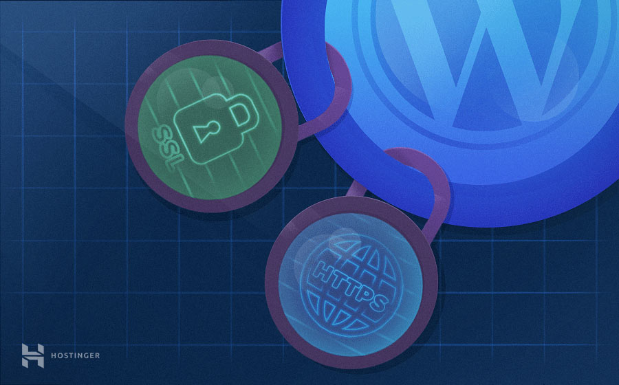 cadeados do ssl e do https presos no logo do wordpress