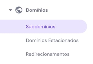 subdom&iacute;nios no hpanel