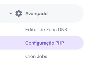 configura&ccedil;&atilde;o php no hpanel