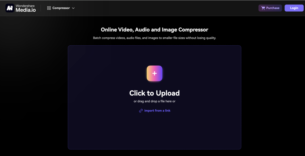 compressor multimídia media.io