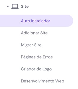 auto instalador de sites no hpanel