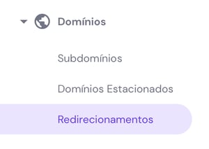 redirecionamento de dom&iacute;nio no hpanel