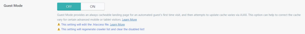Configura&ccedil;&atilde;o de guest mode do plugin LiteSpeed Cache
