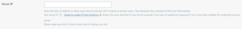 Configura&ccedil;&atilde;o de IP do servidor no plugin LiteSpeed Cache
