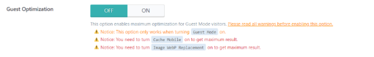 Configura&ccedil;&atilde;o de otimiza&ccedil;&atilde;o de guest mode do plugin LiteSpeed Cache