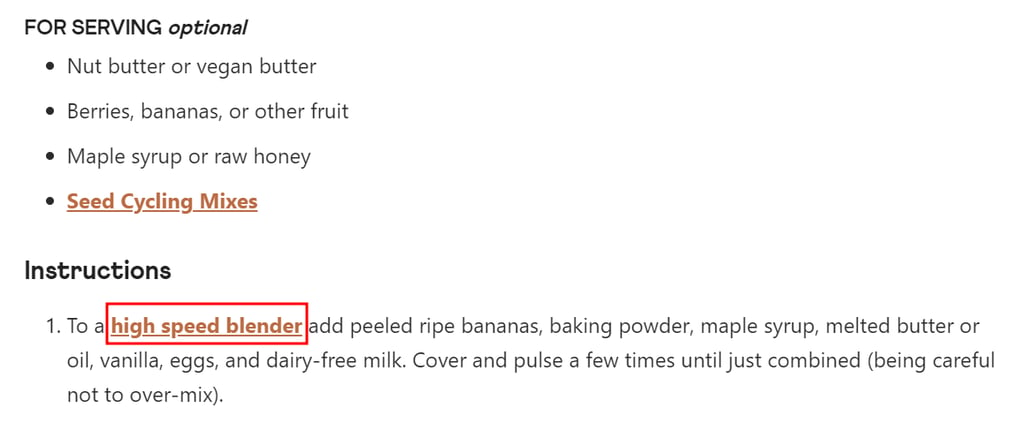 texto &acirc;ncora "high speed blenders" com link de afiliado