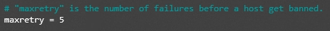 parametro maxretry